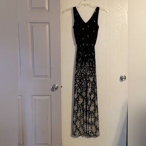 Chaps  Black and White Sleeveless Dress